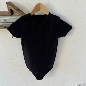 Skims Black Short Sleeve Bodysuit